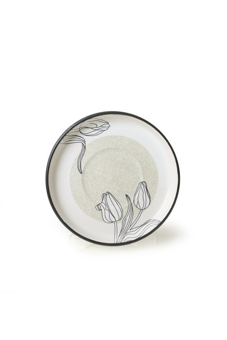 Hermia Juego de tazas de café Blanco y Negro (12 piezas)